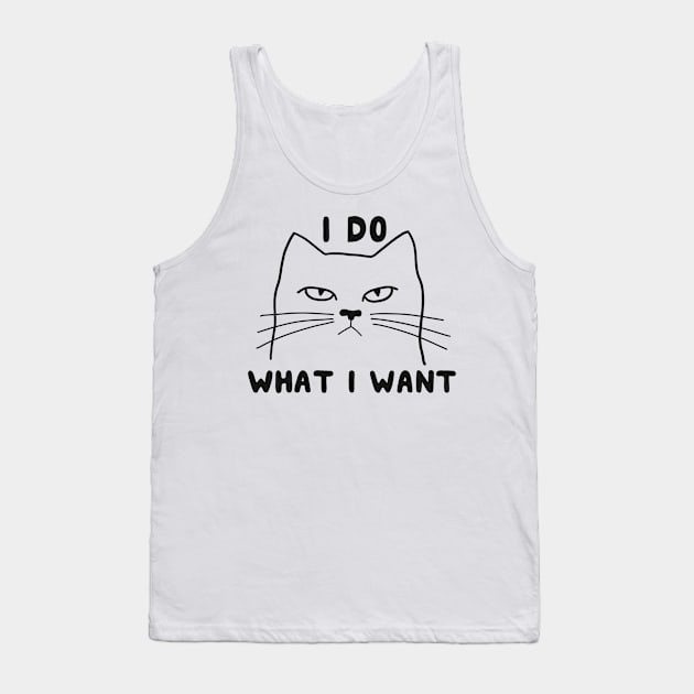 I Do What I Want Cat Tank Top by CuriousBloom